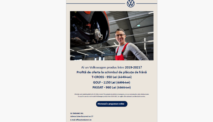 Ai un automobil VW produs intre 2019-2021?