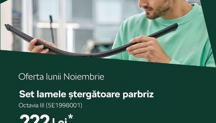 Set lamele stergatoare parbriz la doar 222 Lei